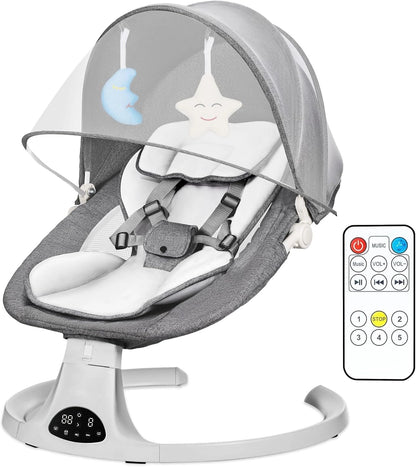 ⏰Flash-Sale👶Multi Function Baby Electric Swing Bluetooth Music Remote Control Infant Rocker Chair